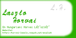 laszlo horvai business card